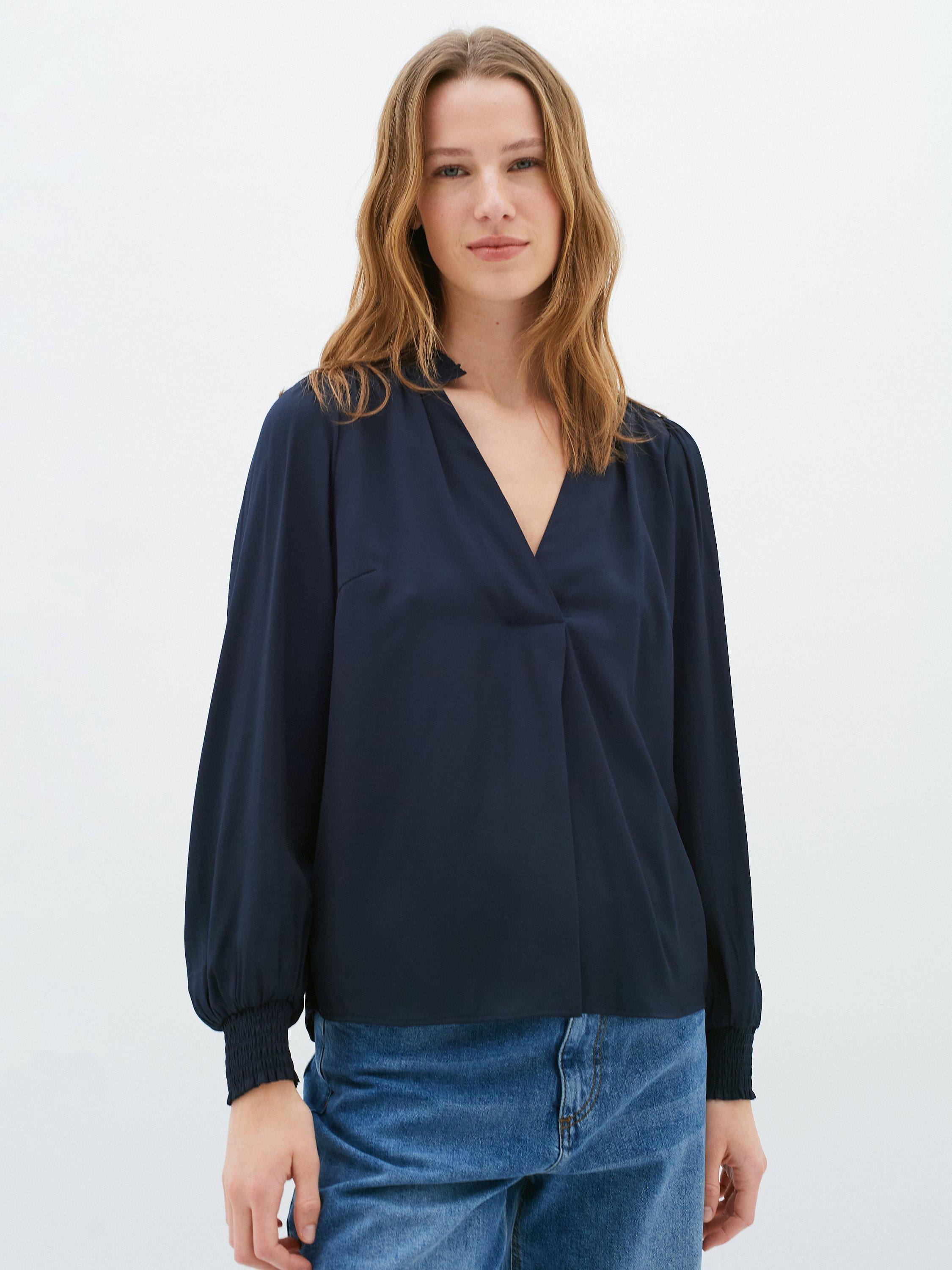 Product image 1 of 6, which shows InWear Huxie Blouse, Marine Blue, 12