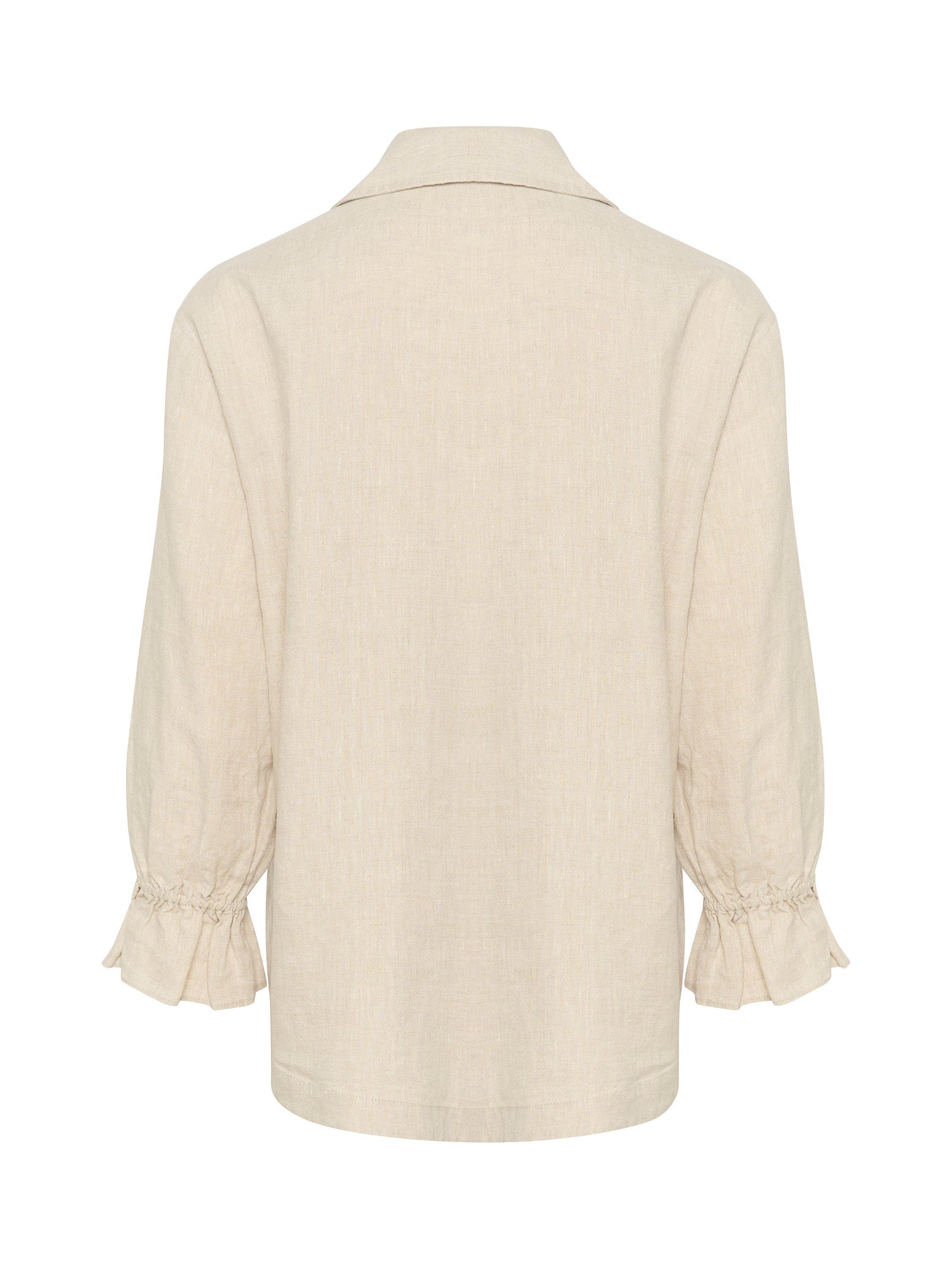 Product image 8 of 9, which shows InWear Peg Linen 3/4 Sleeve Loose Top, Haze Melange, 10