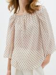 InWear Hibi 3/4 Sleeve Regular Fit Blouse, French Nougat