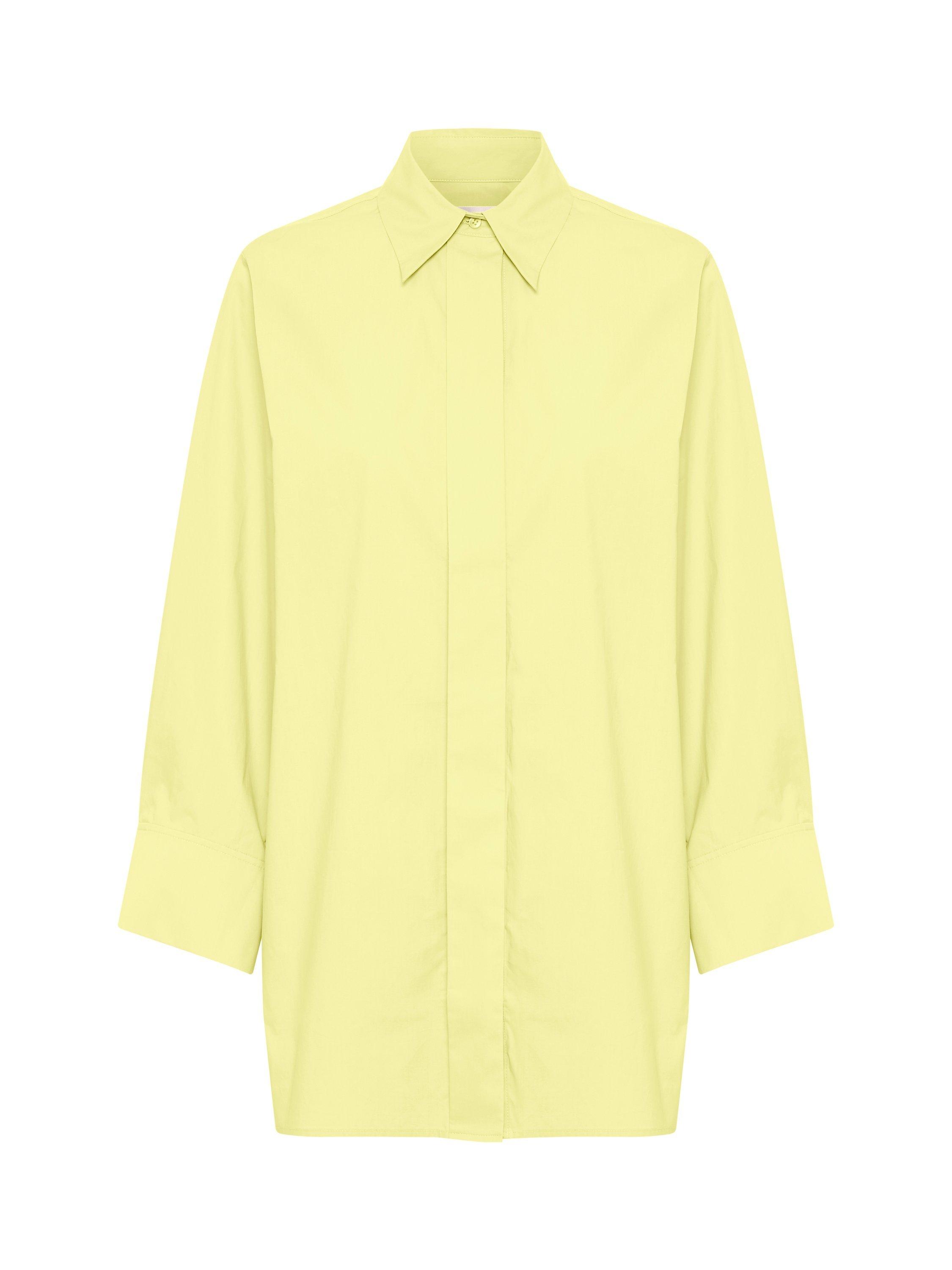 Product image 6 of 7, which shows InWear Helve Cropped Sleeve Loose Fit Shirt, Lime Sorbet, 12