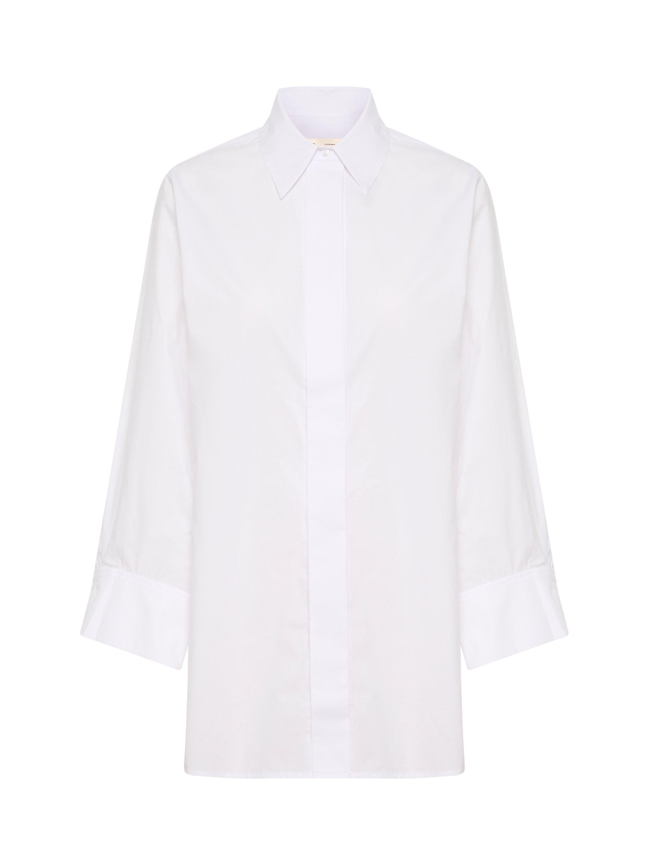 InWear Helve Cropped Sleeve Loose Fit Shirt, Pure White