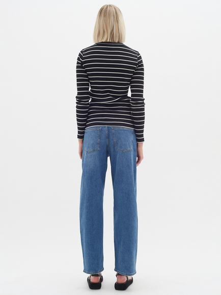 InWear Dagna Stripe Top, Black/Whisper - view 2, Black/Whisper