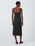 Theory Strappy Linen Blend Midi Dress, Black