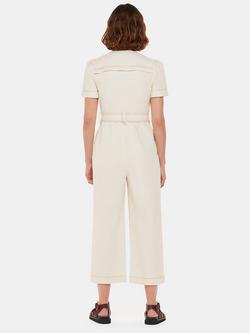 Whistles Alana Denim Jumpsuit, Ivory - view 2, Ivory