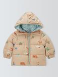 John Lewis Baby Dinosaur Puffer Jacket, Multi