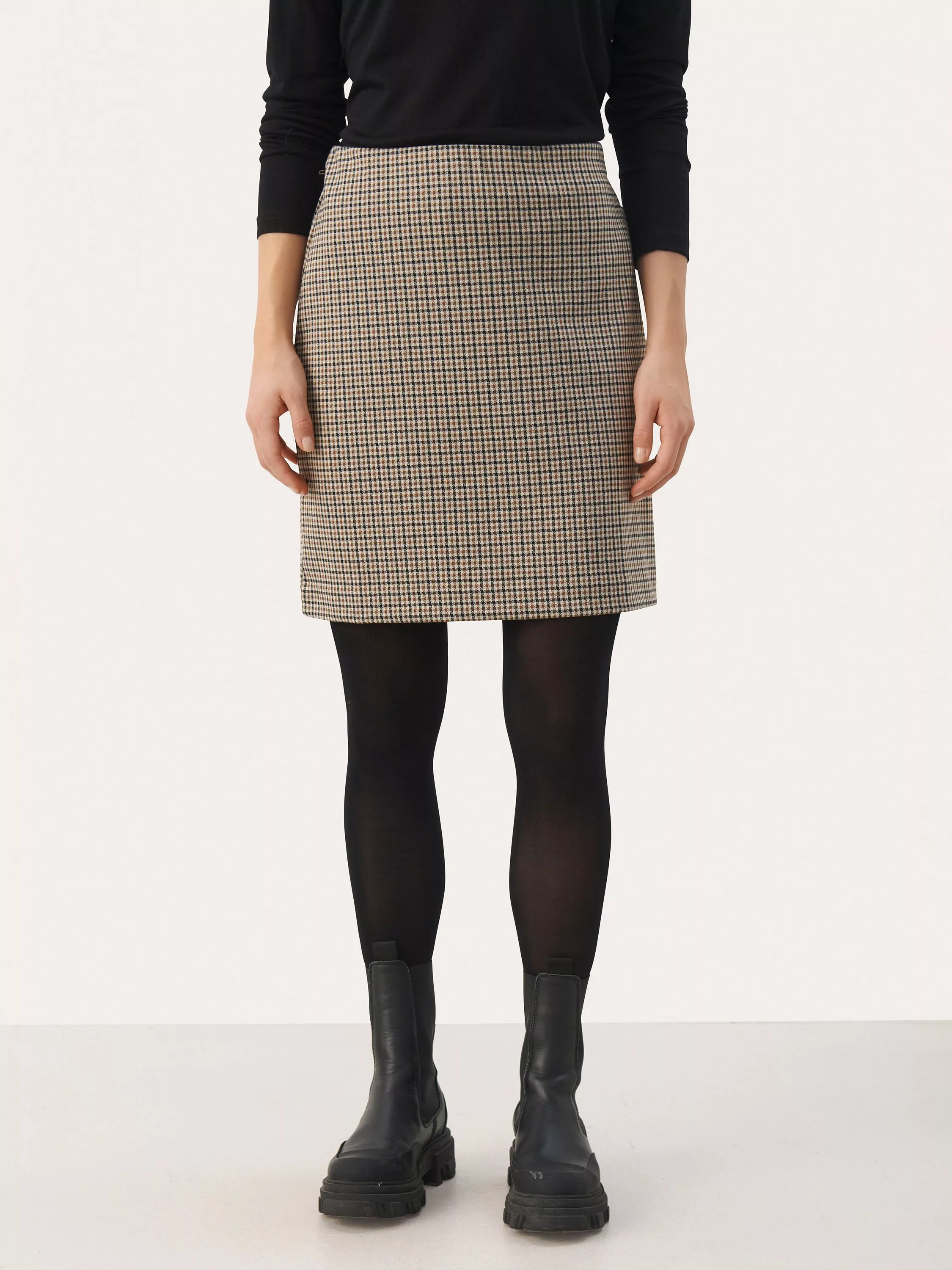 Checkered mini pencil skirt sale
