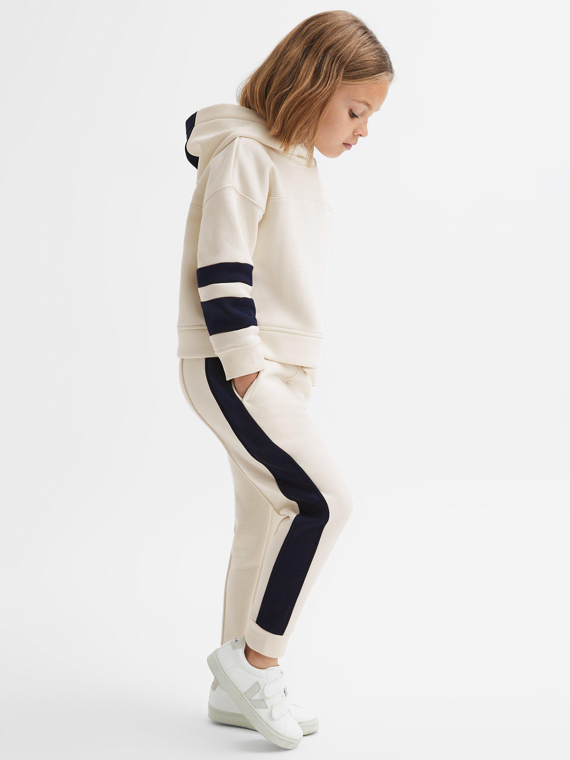Product image 4 of 5, which shows Reiss Kids' Cara Hoodie & Joggers Set, Ecru, 13-14 years