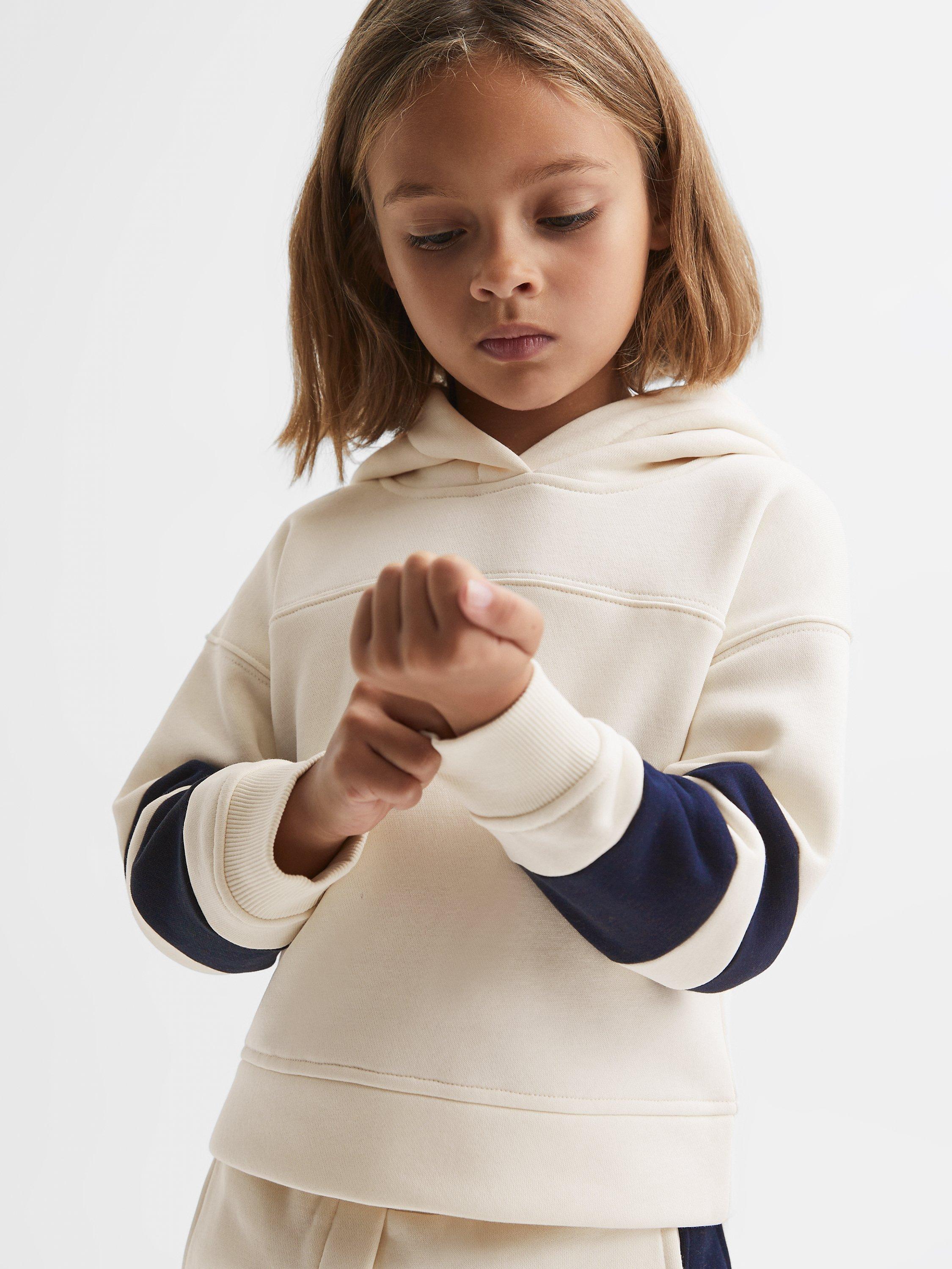 Product image 5 of 5, which shows Reiss Kids' Cara Hoodie & Joggers Set, Ecru, 13-14 years