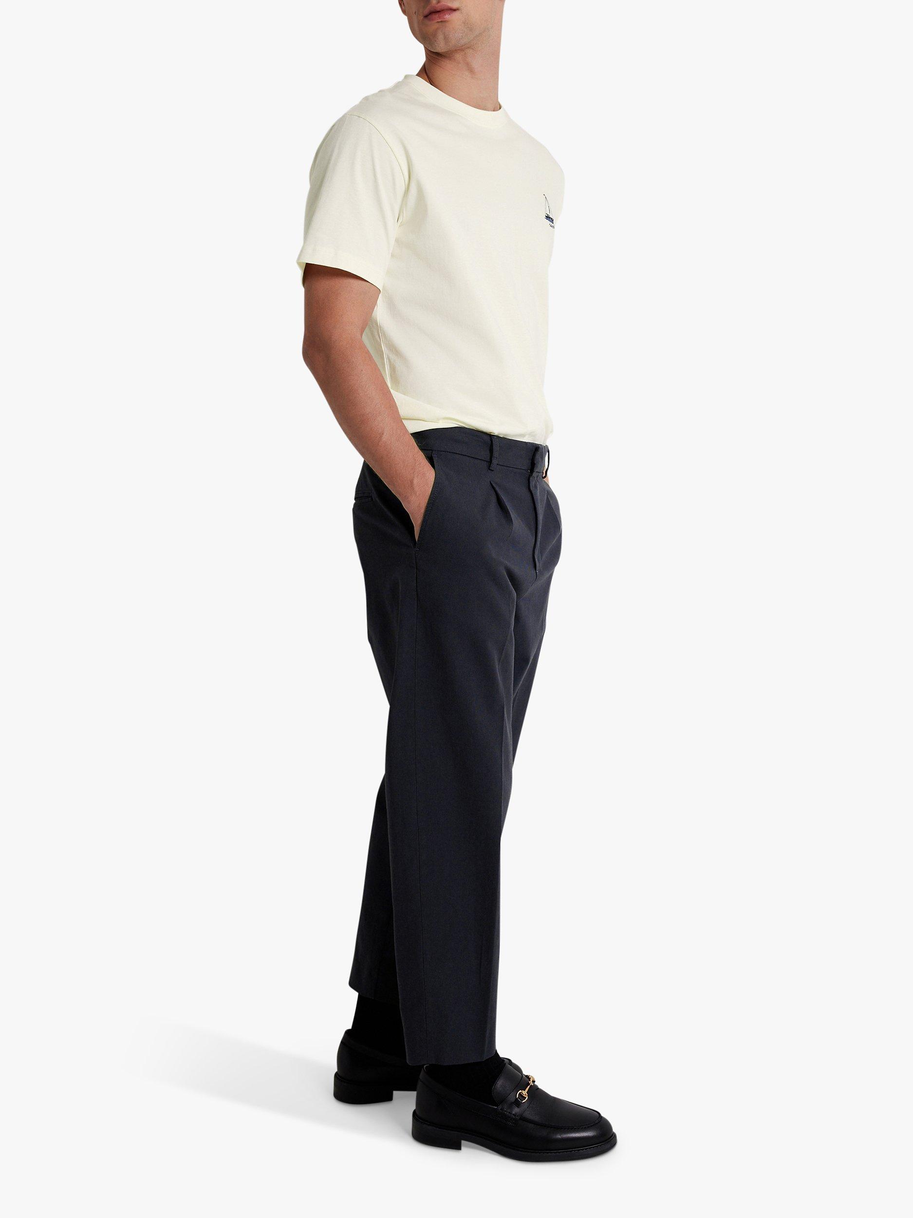 Product image 4 of 6, which shows SELECTED HOMME Relaxed Thigh Tapered Trousers, Navy, 32R