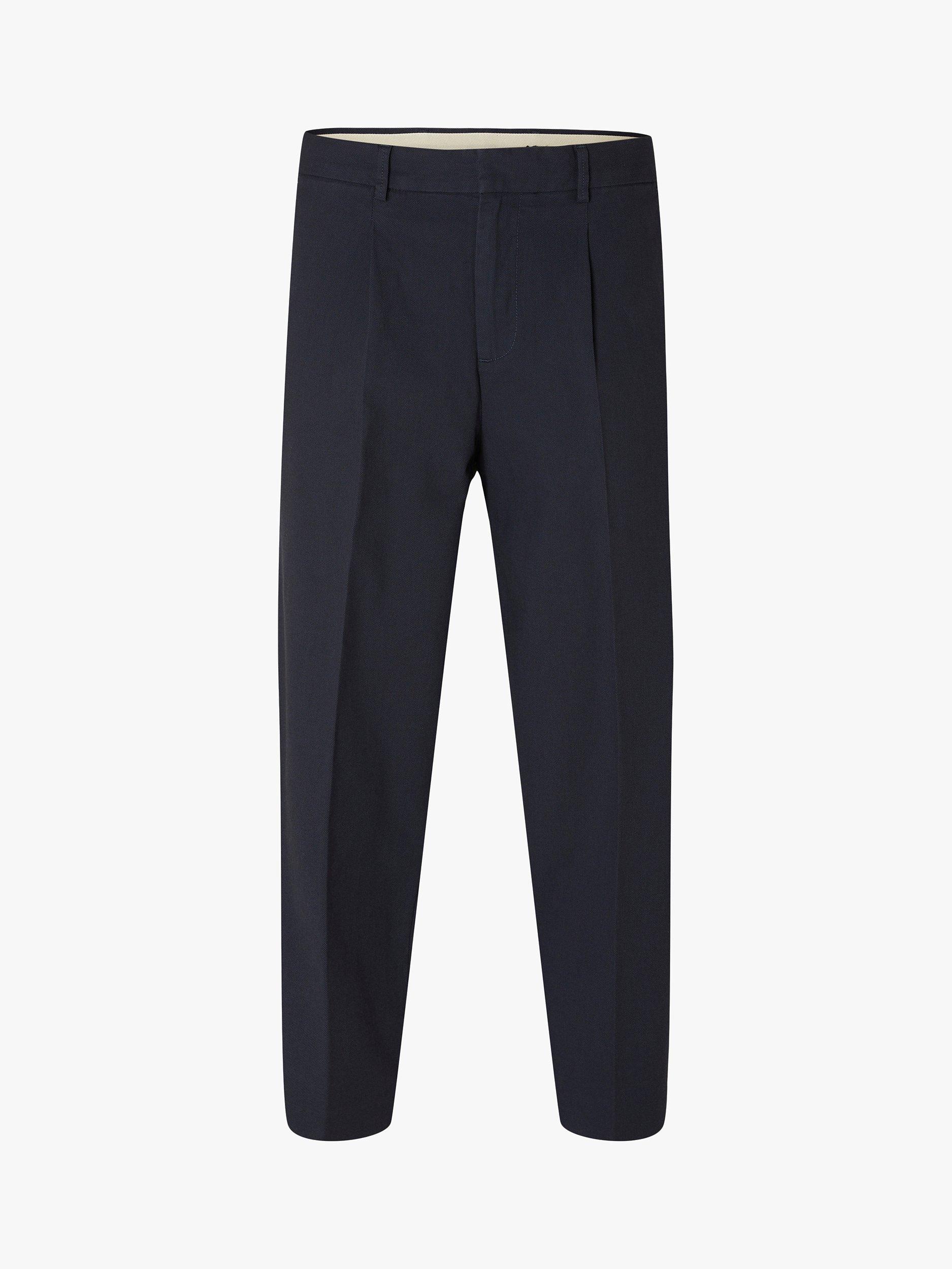 Product image 6 of 6, which shows SELECTED HOMME Relaxed Thigh Tapered Trousers, Navy, 32R