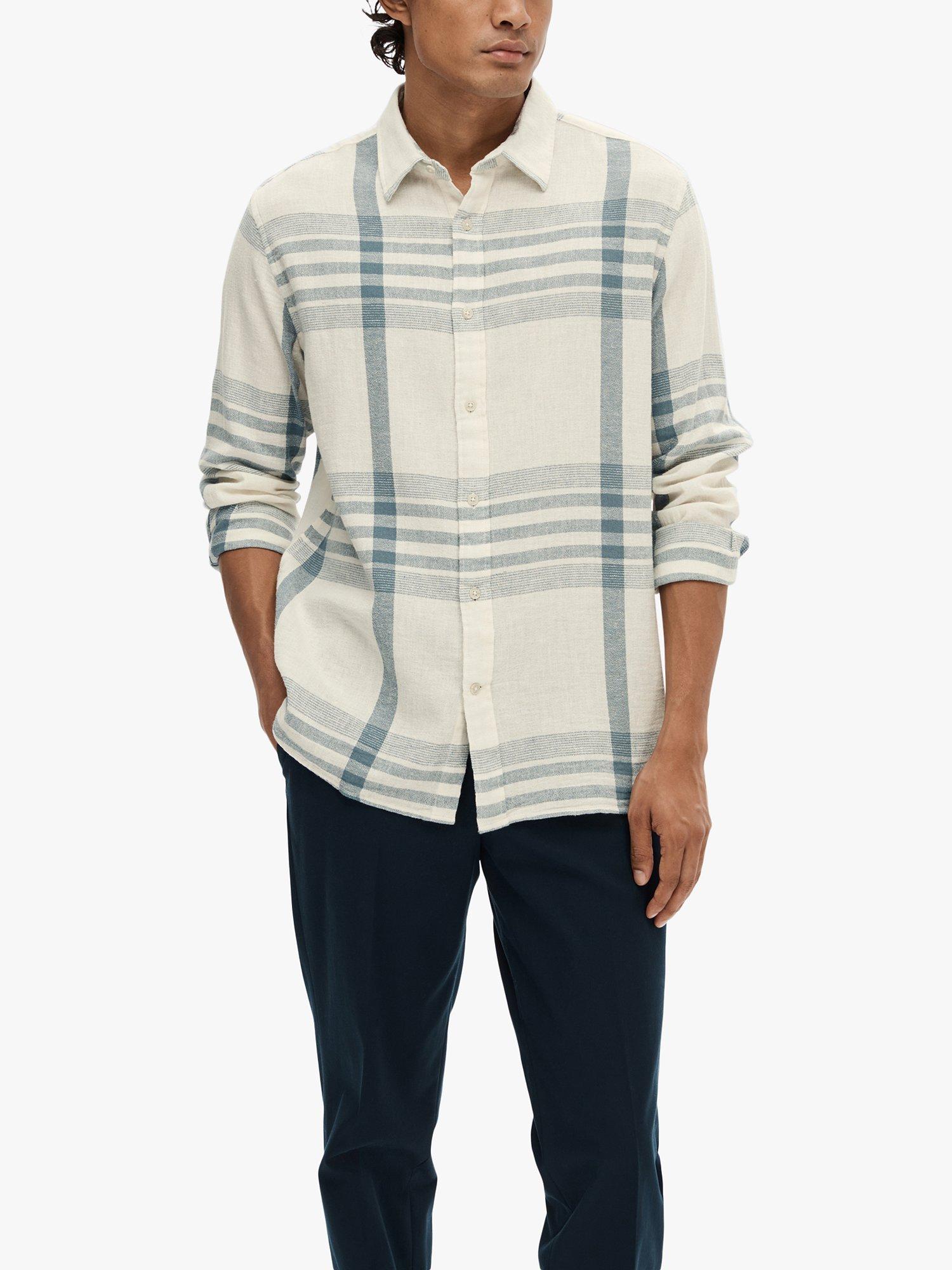 SELECTED HOMME Callum Shirt, Egret/Multi