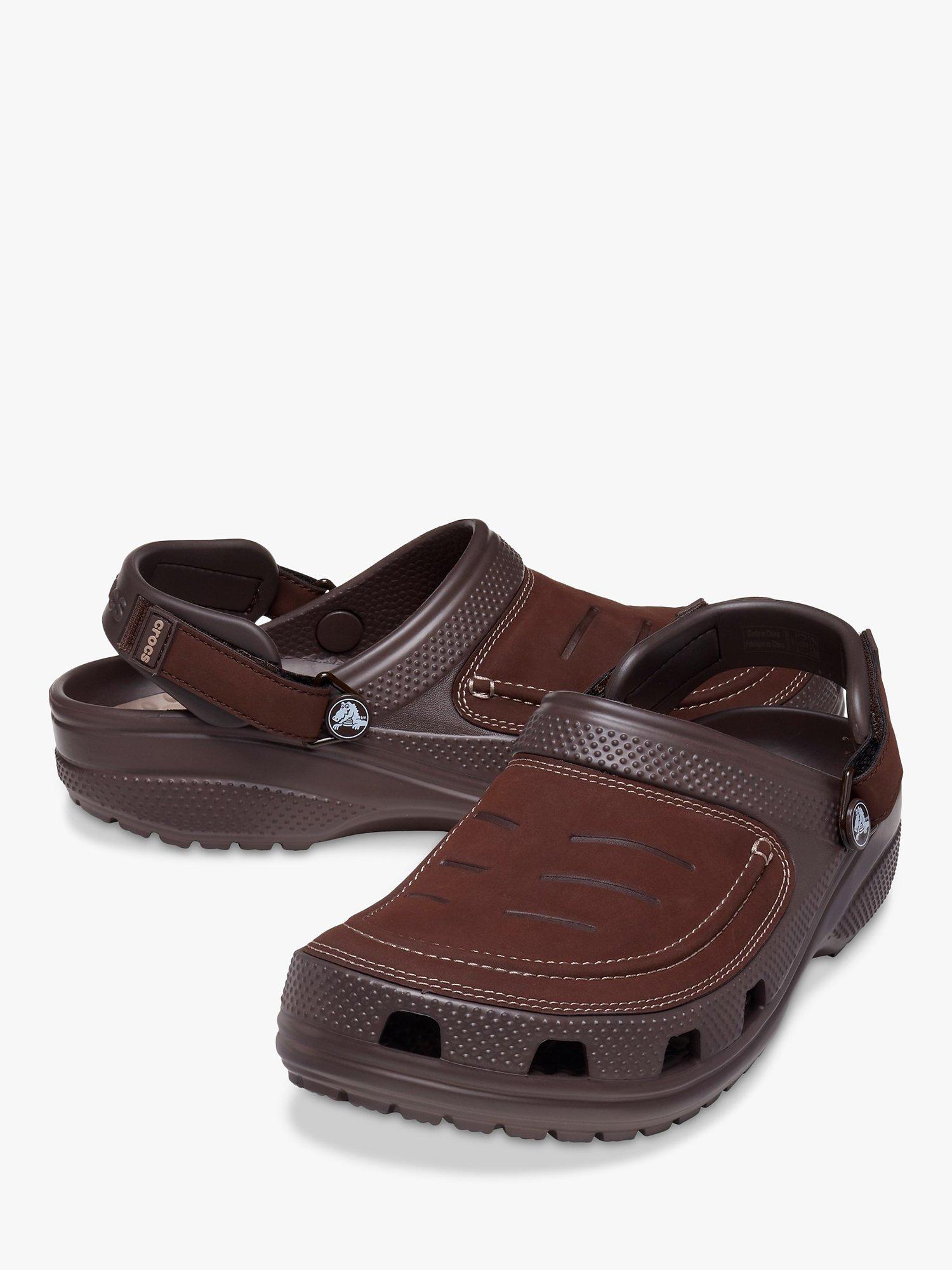 Dark brown crocs online