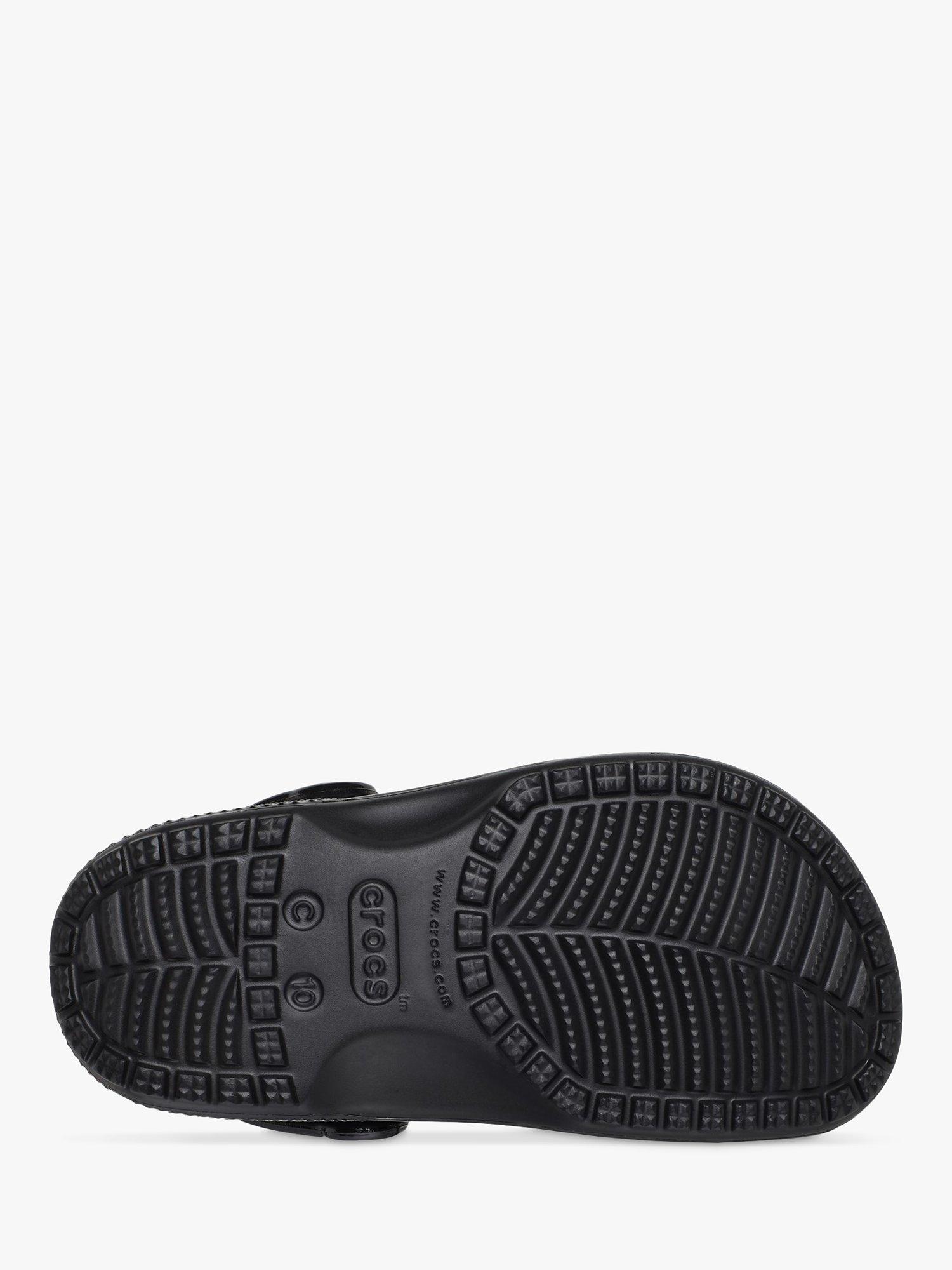 Product image 5 of 6, which shows Crocs Kids' Classic Glossy Clogs, Black, C4