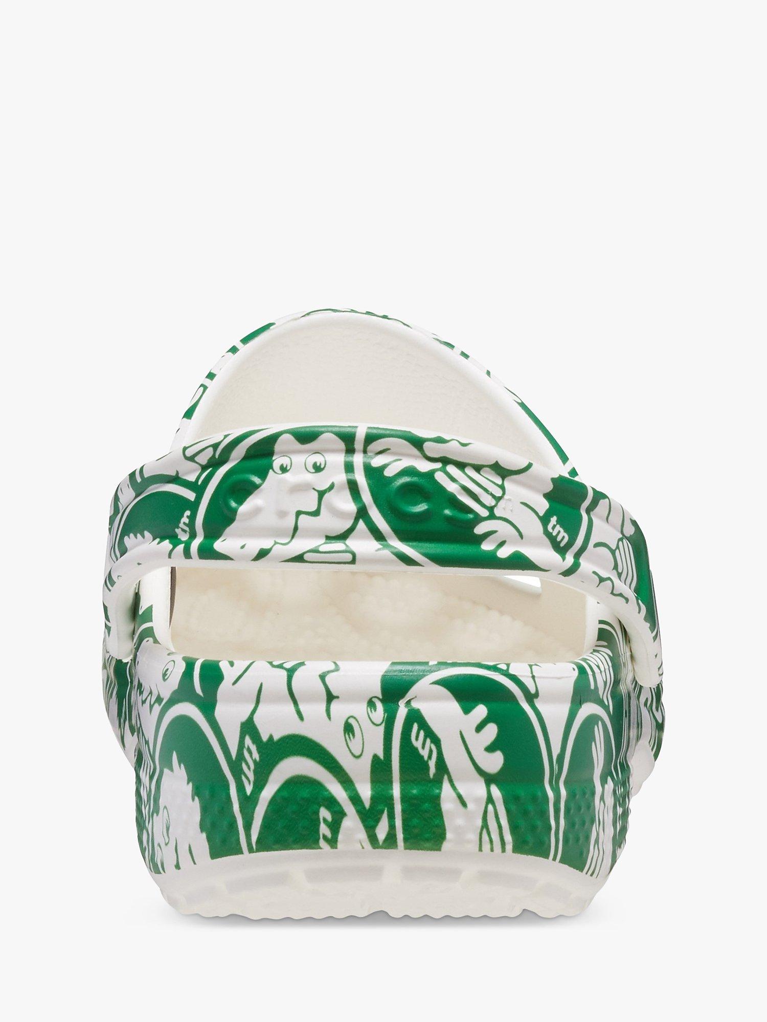 Product image 3 of 6, which shows Crocs Kids' Classic Graphic Clogs, Green/White, 7 Jnr