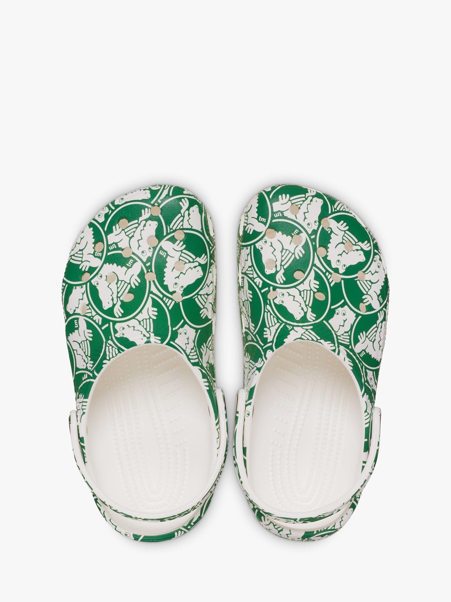 Product image 6 of 6, which shows Crocs Kids' Classic Graphic Clogs, Green/White, 7 Jnr