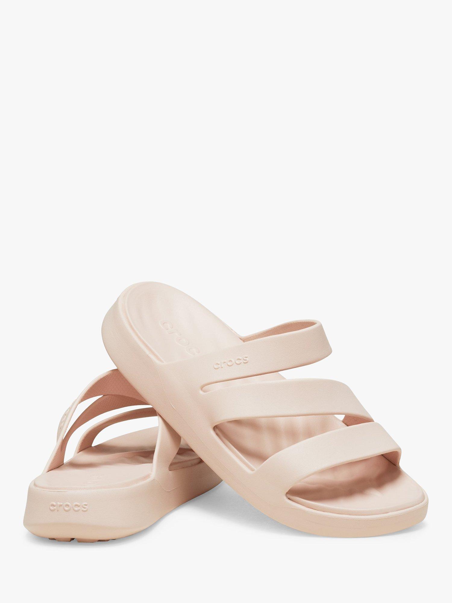 Crocs Getaway Strappy Mules, Natural, 4