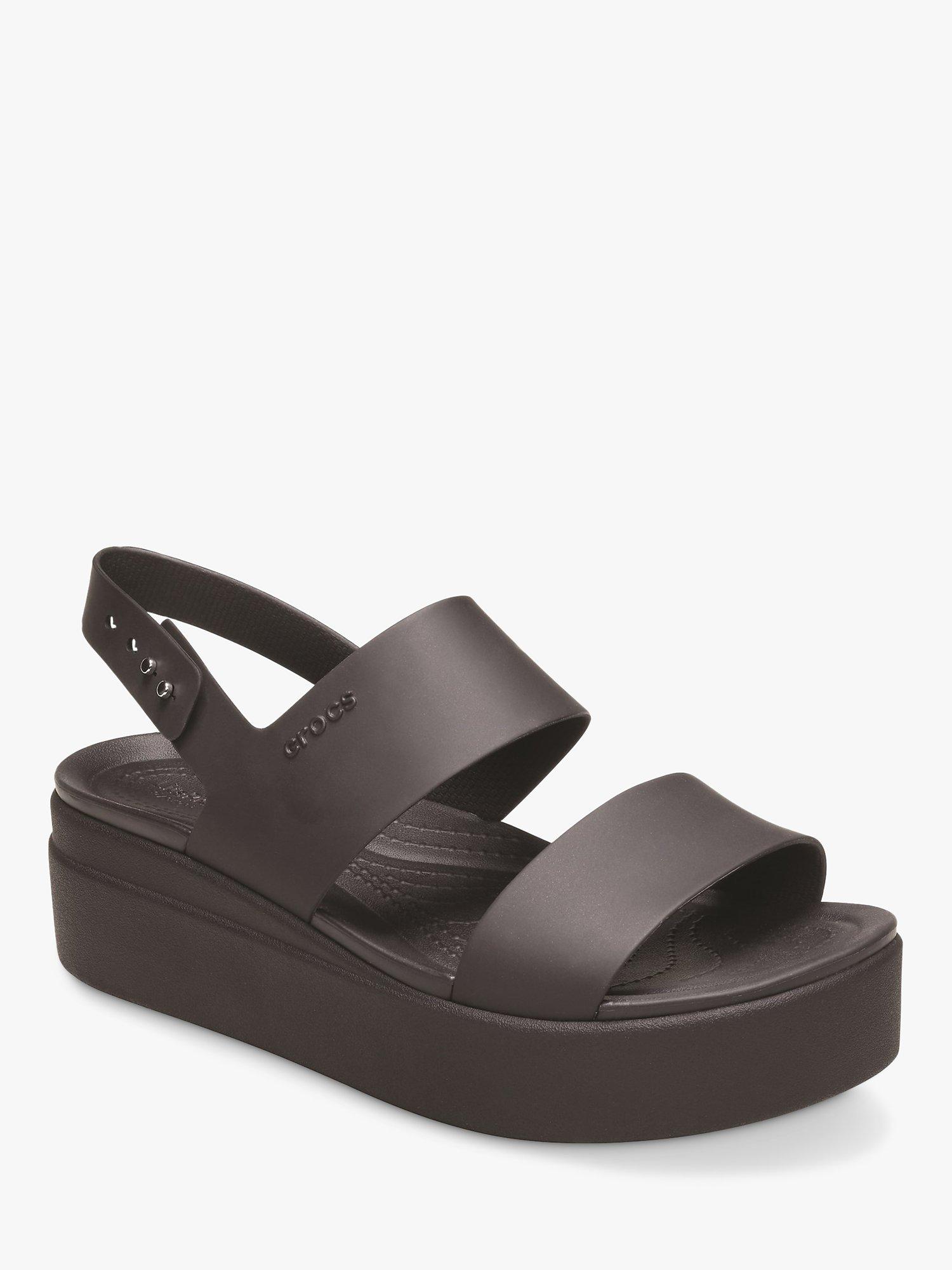 Crocs Brooklyn Low Wedge Platform Sandals Black