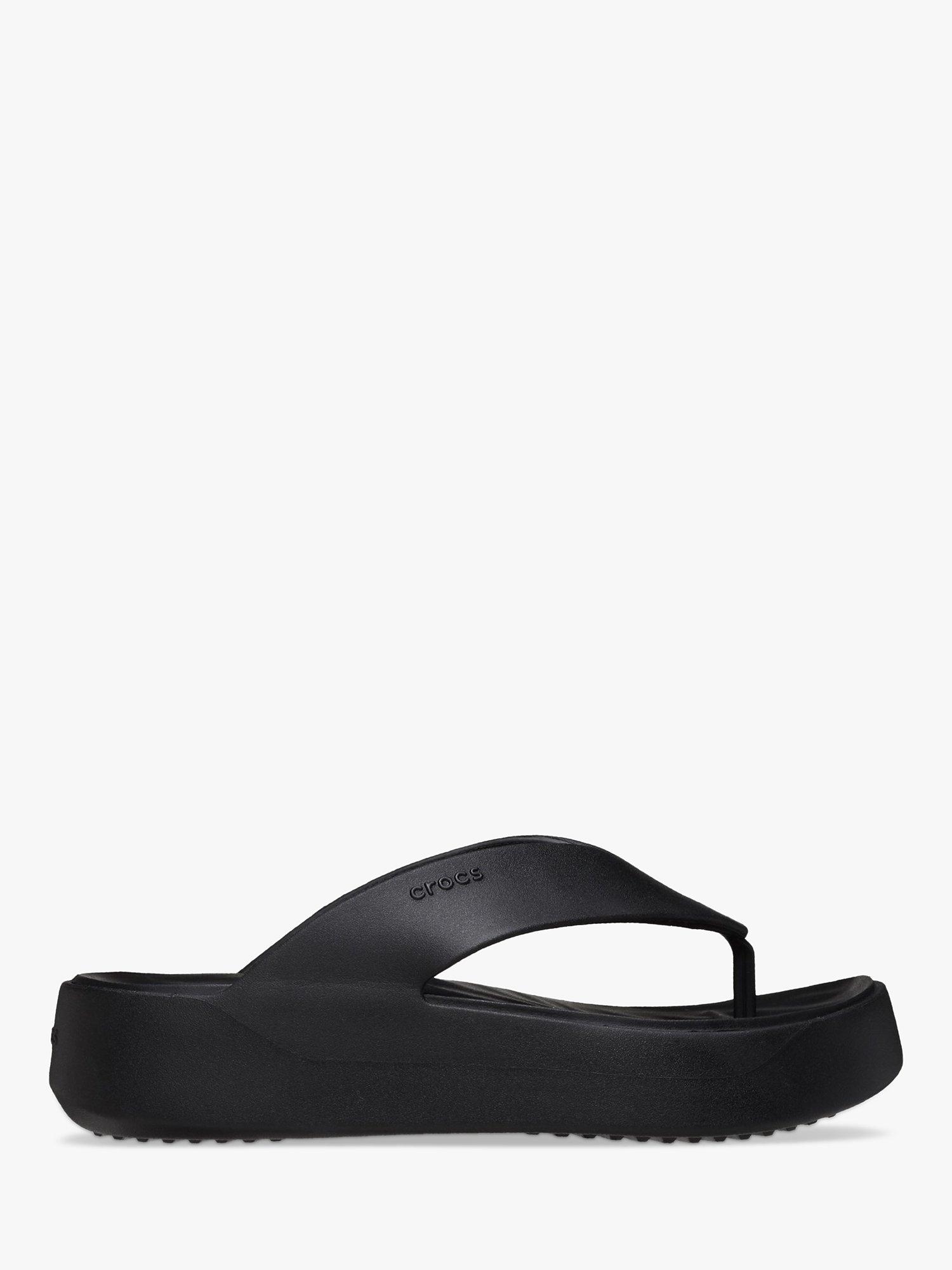 Crocs Getaway Platform Flip-Flops, Black, 5