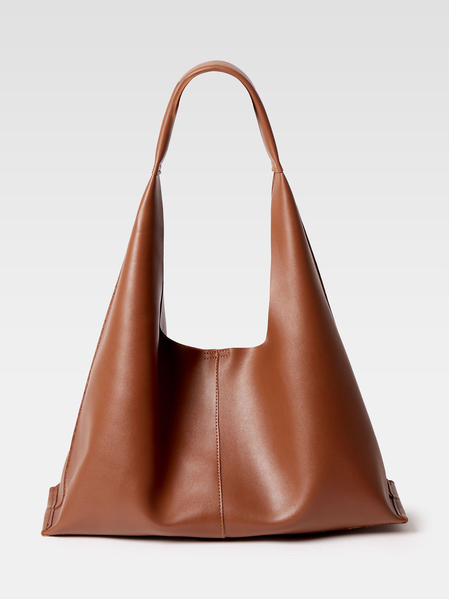 French Connection Slouchy Handbag, Brown