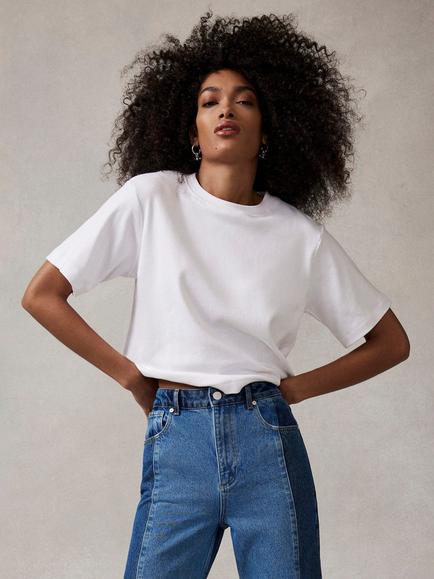 Mint Velvet Ultimate Cotton T-Shirt, White, White Ivory