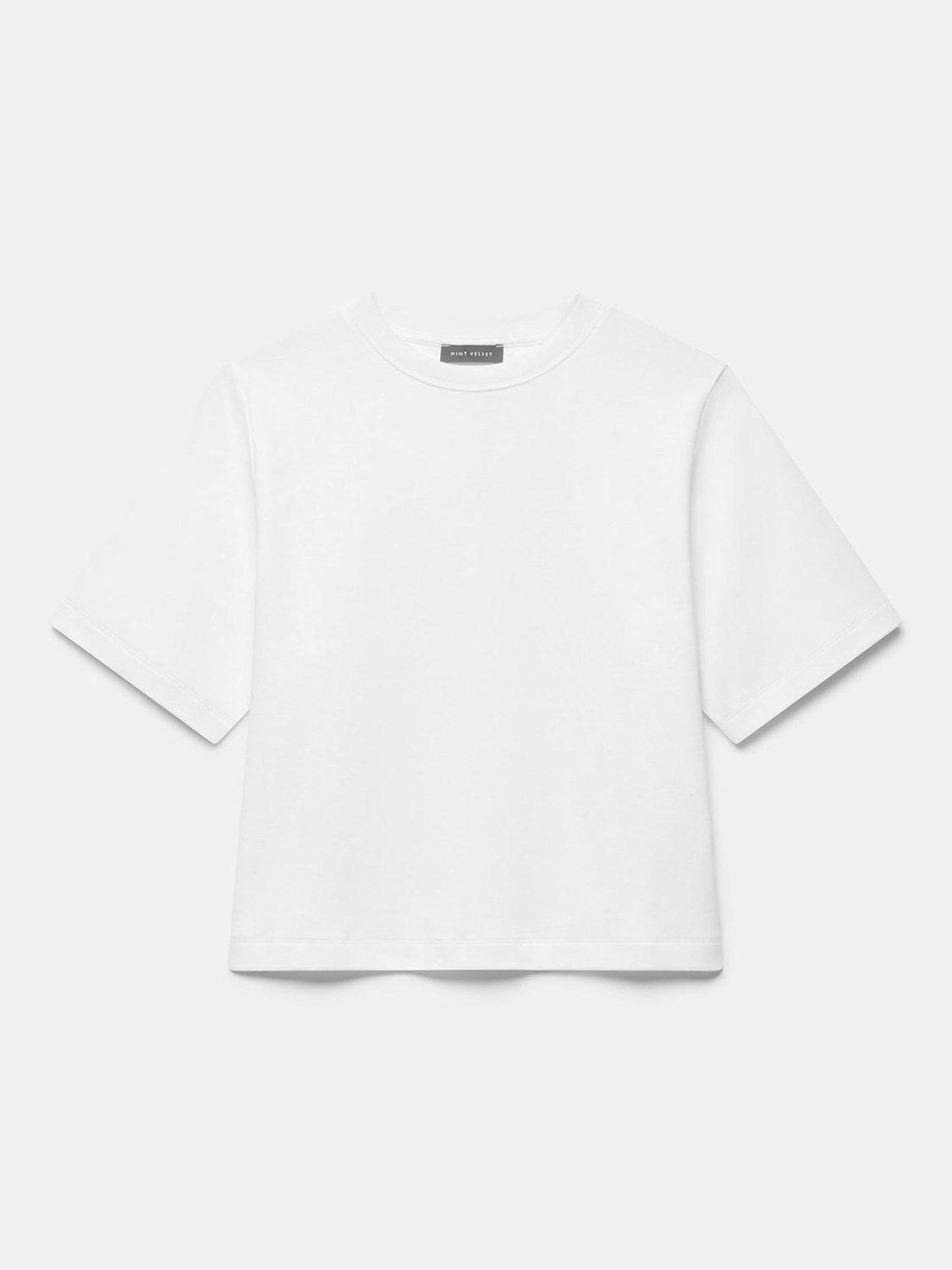 Product image 4 of 5, which shows Mint Velvet Ultimate Cotton T-Shirt, White, XS