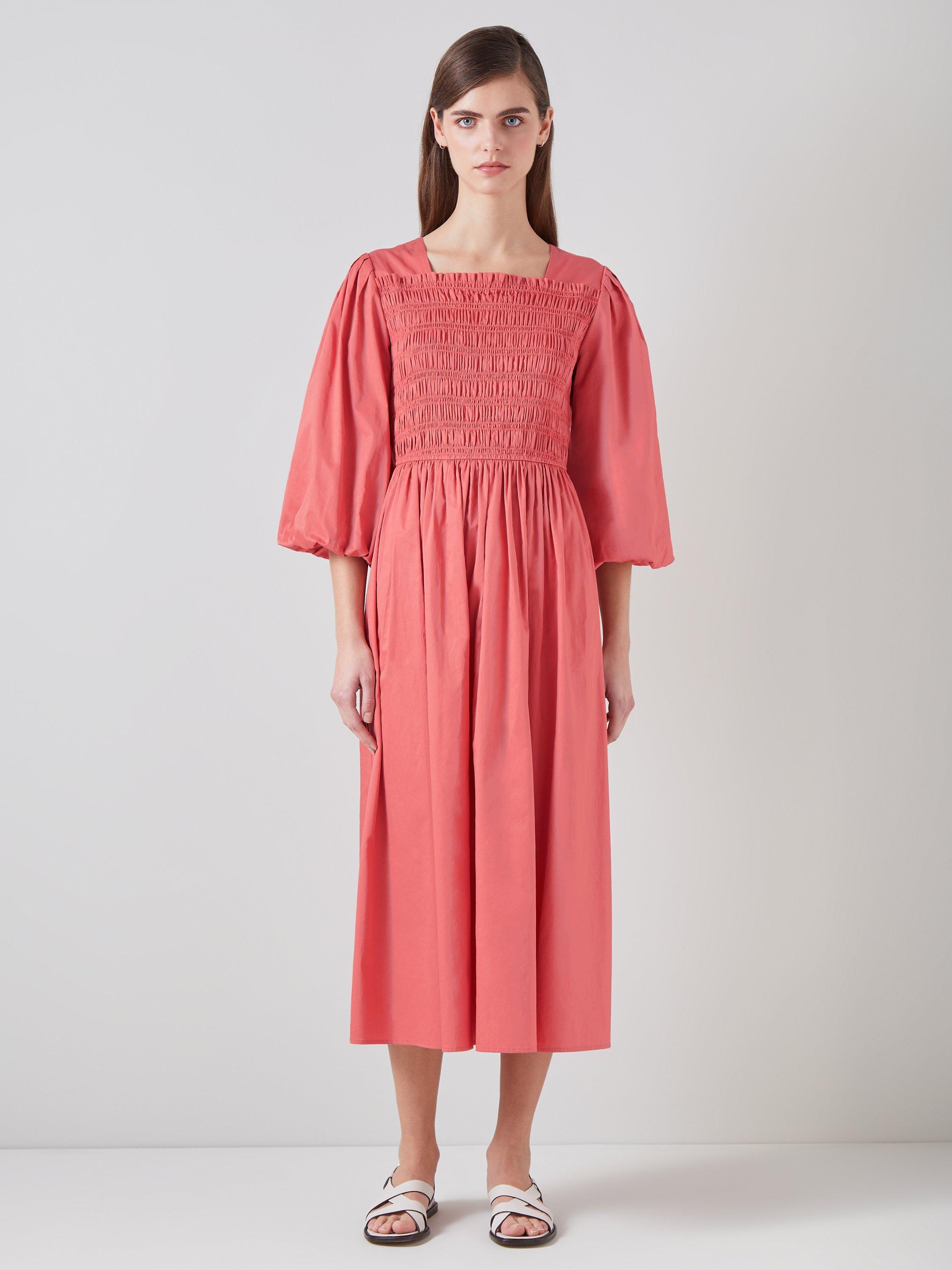 L.K.Bennett Calister Puff Sleeve Maxi Dress, Rose