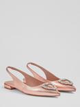 L.K.Bennett Luana Leather Slingback Shoes, Gold Copper