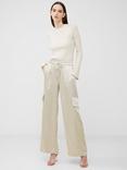 French Connection Chloetta Trousers, Silver Lining