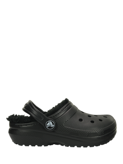 Crocs Kids' Classic Lined Clog, Black, Black