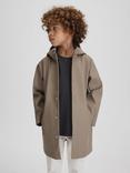 Reiss Kids' Eero Water Repellent Hooded Coat, Navy