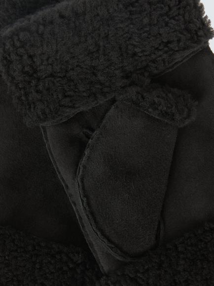 John Lewis Sheepskin Handwarmers - view 2, Black