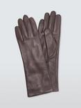 John Lewis Mid Length Leather Gloves, Mink