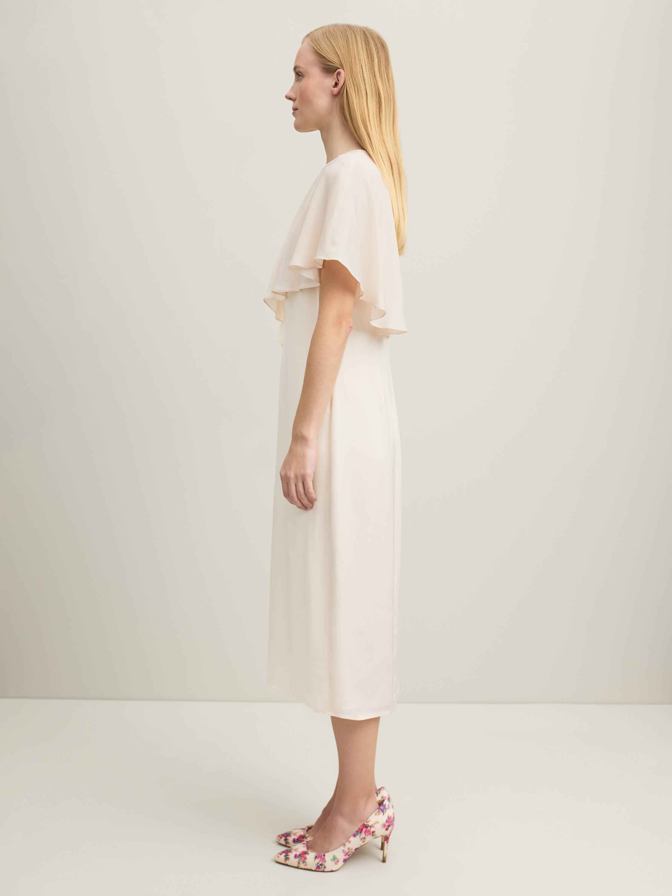 L.K.Bennett Royal Ascot Sadie Knee Length Dress Cream Ivory