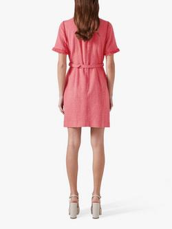 L.K.Bennett Allie Button Detail Tweed Dress, Blush - view 2, Blush