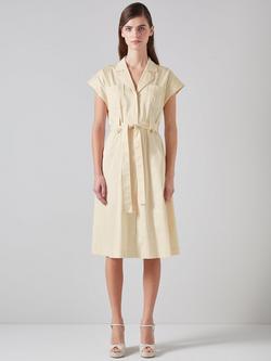 L.K.Bennett Ivy Cotton Safari Dress, Ecru, Ecru