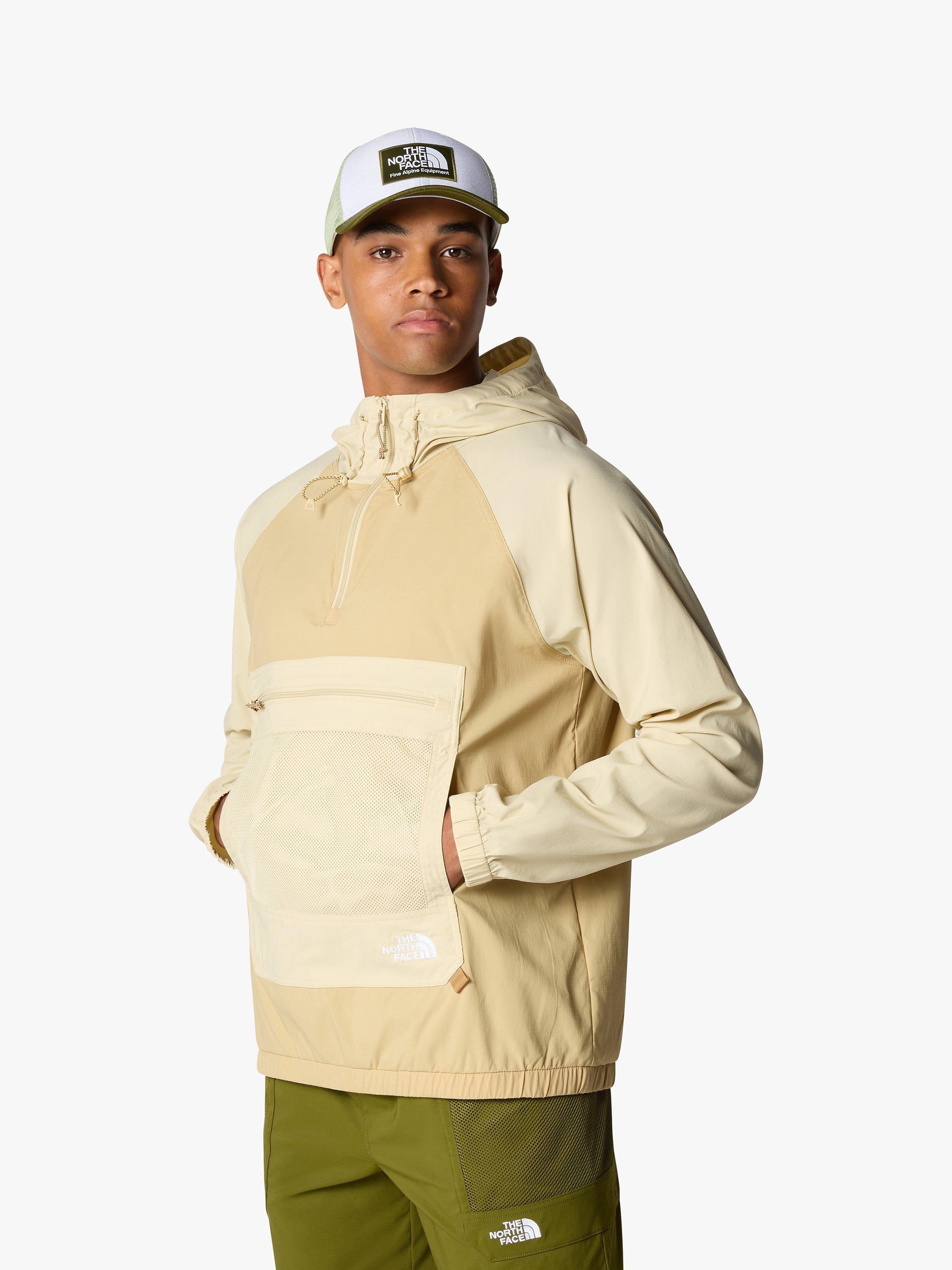 The North Face Path Relaxed Fit Pullover Jacket Gravel Khaki Stone