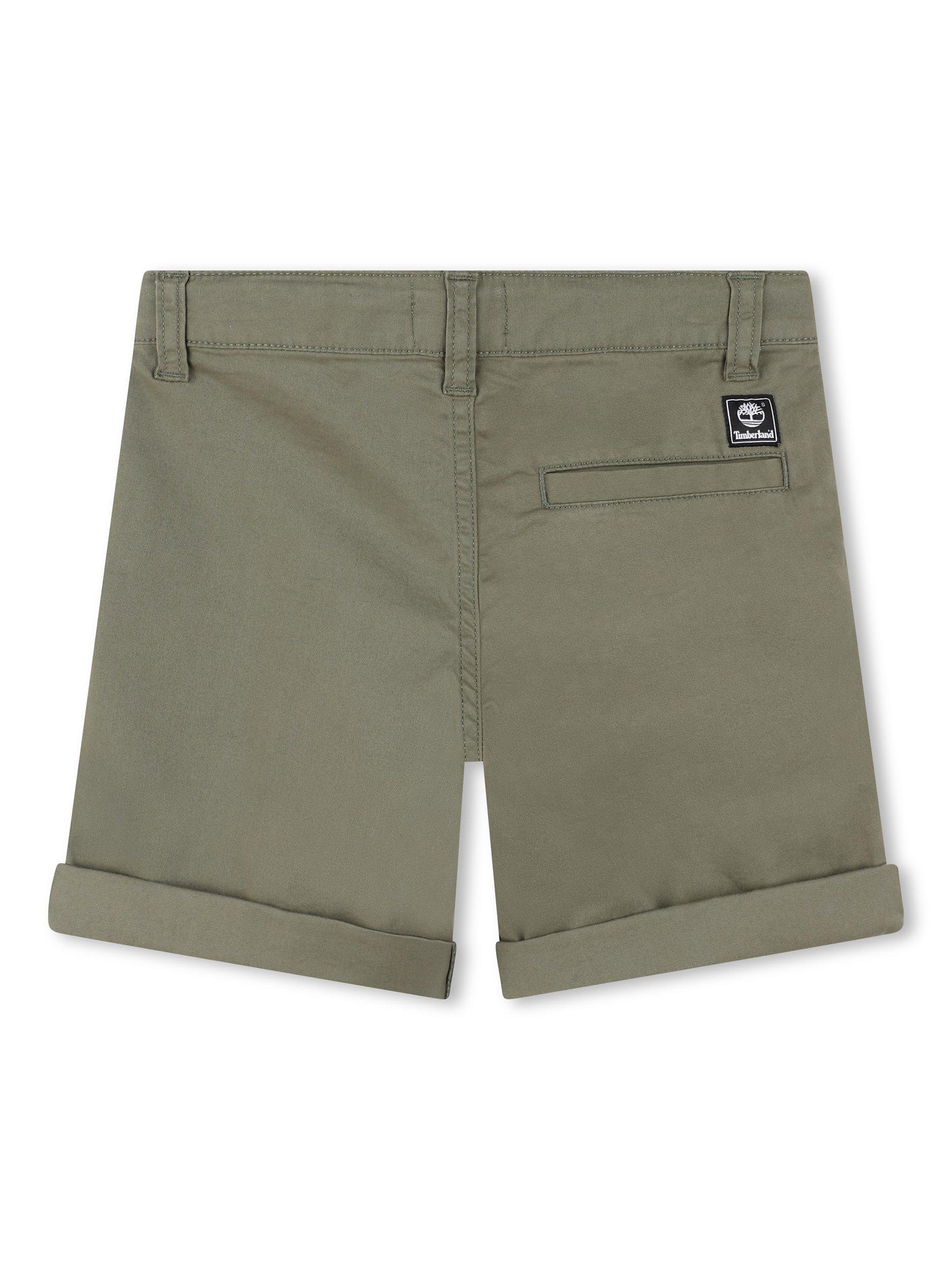 Product image 2 of 2, which shows Timberland Kids' Chino Fit Twill Bermuda Shorts, Green, 6 years