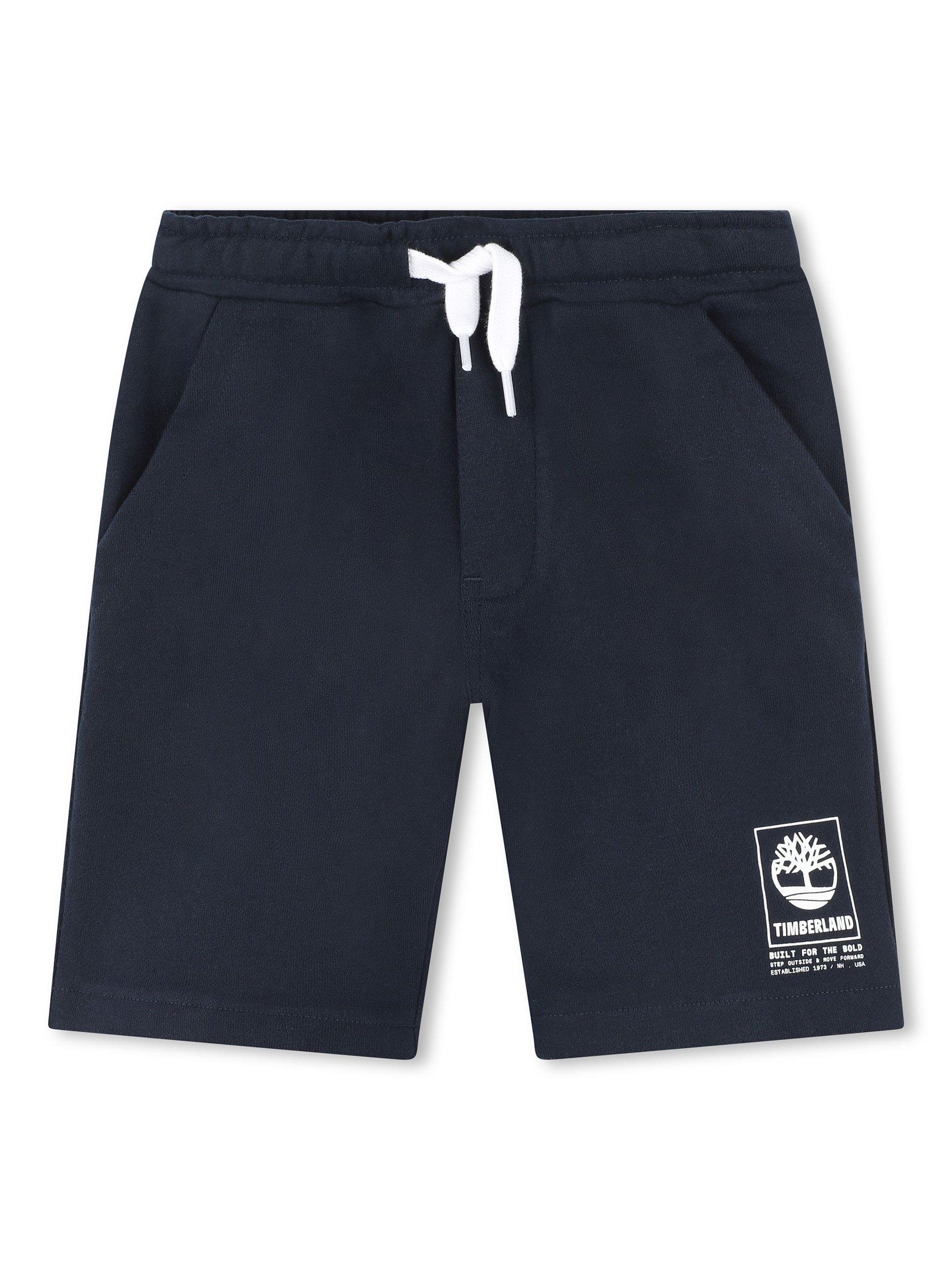 Product image 1 of 2, which shows Timberland Kids' Logo Bermuda Shorts, Navy, 4 years
