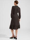 Hobbs Petite Alexia Dress, Black Camel, Black Camel