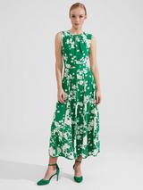 Hobbs Sian Floral Midi Jersey Dress Sienna Multi