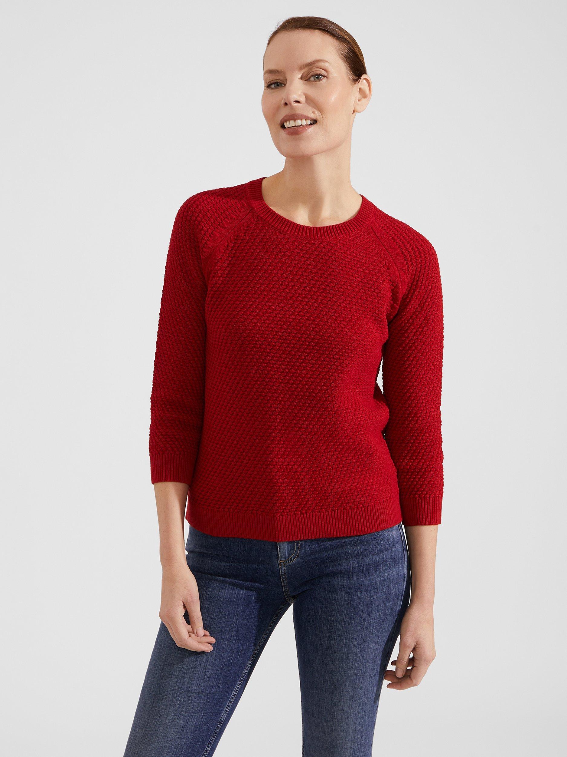 Hobbs Lucie Cotton Jumper True Red