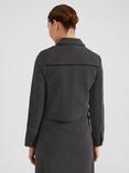 Hobbs Violet Ponte Jacket, Black/Ivory