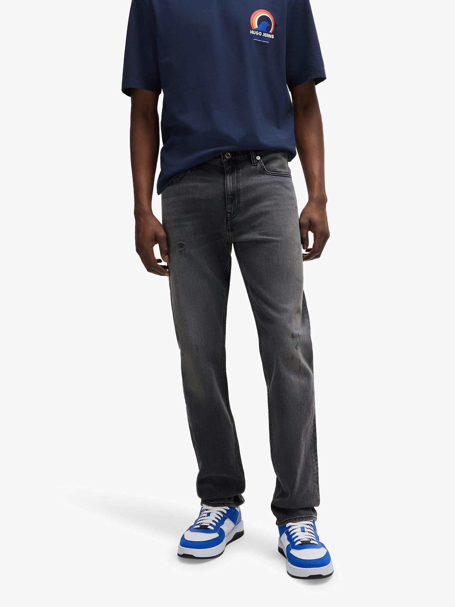 HUGO Ash Slim Fit Jeans, Medium Grey