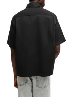 HUGO Ekyno Kent Collar Shirt, Black - view 2, Black