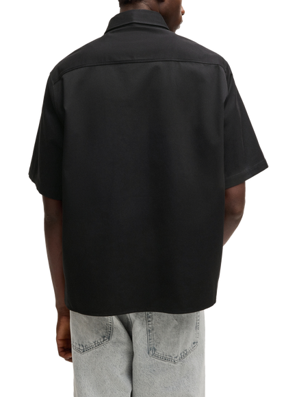 HUGO Ekyno Kent Collar Shirt, Black - view 2, Black