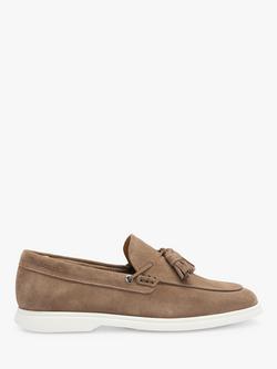 BOSS Sienne Suede Tassel Loafers, Medium Beige