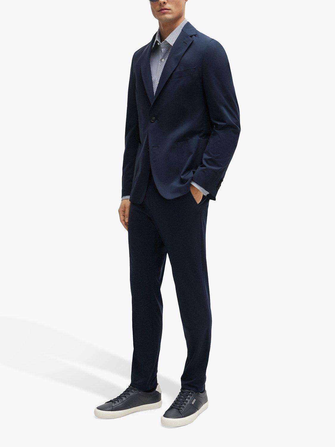 Product image 2 of 5, which shows HUGO BOSS BOSS Aiden Cupsole Lace Up Trainers, Dark Blue, 5