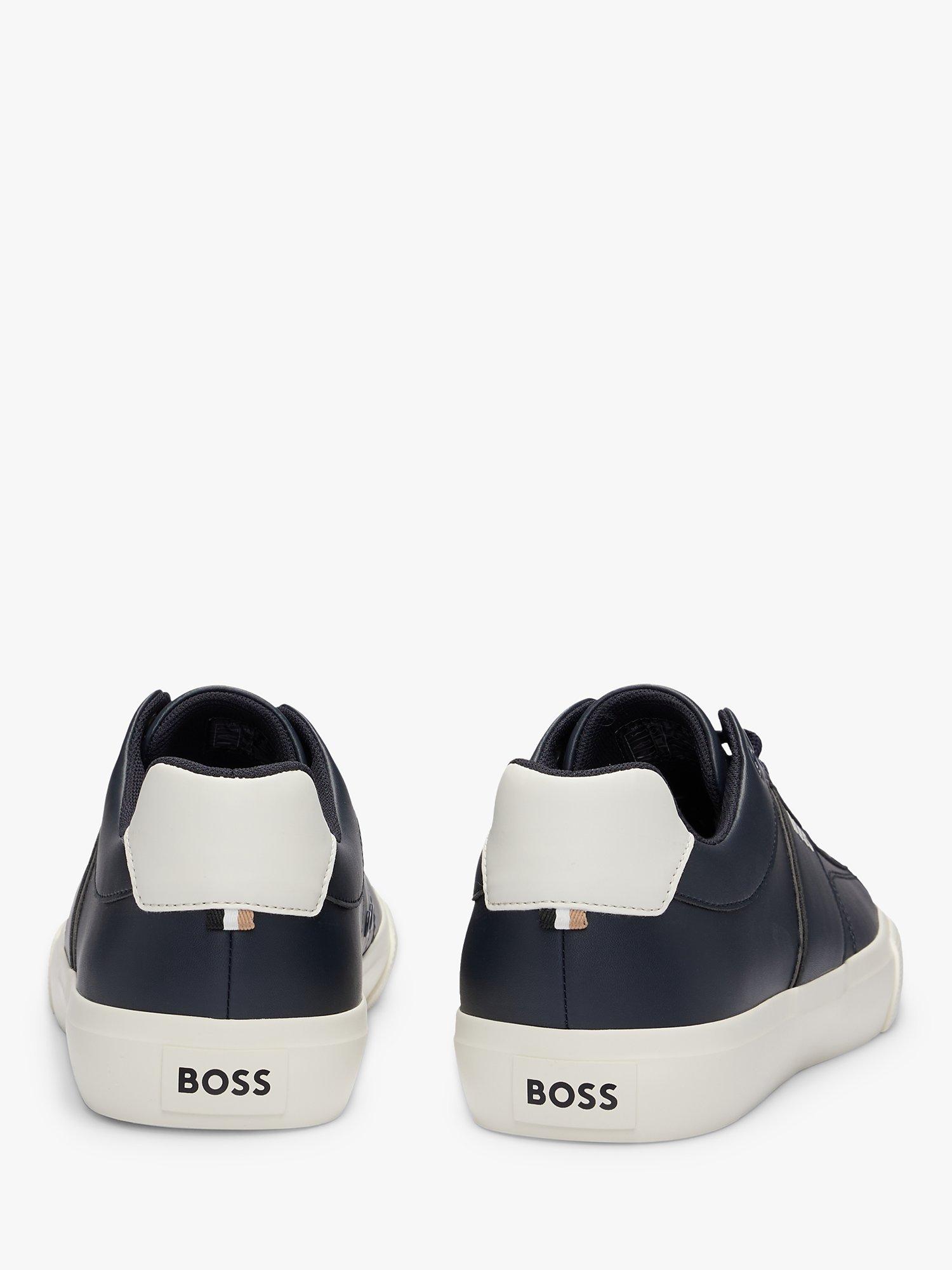 Product image 5 of 5, which shows HUGO BOSS BOSS Aiden Cupsole Lace Up Trainers, Dark Blue, 5