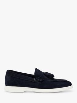 BOSS Sienne Suede Tassel Loafers, Dark Blue