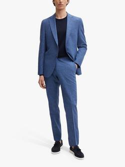 BOSS Sienne Suede Tassel Loafers - view 2, Dark Blue